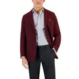 Vince Camuto Men's Burgundy Slim-Fit Twill Sport Coat Jacket Size 38S NWT